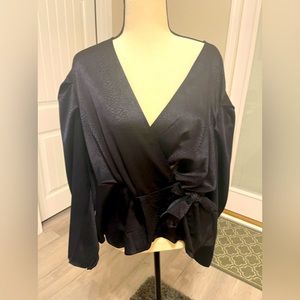Express Pleated Sleeve Blouse